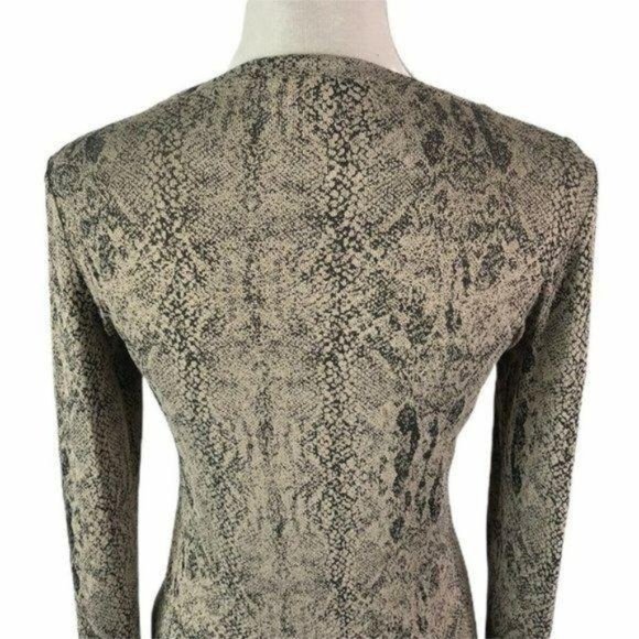 Philippe Adec Maille Beige Python Print Blouse - Picture 8 of 10